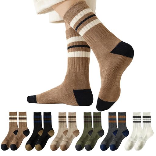 樂天商城 - [Anderme] メンズ 靴下 【抗菌 防臭 綿】 6足セット 27-29cm スポーツソックス 中厚手 吸汗 ソックス アウトドアソックス カジュアル 通勤 春夏秋冬
