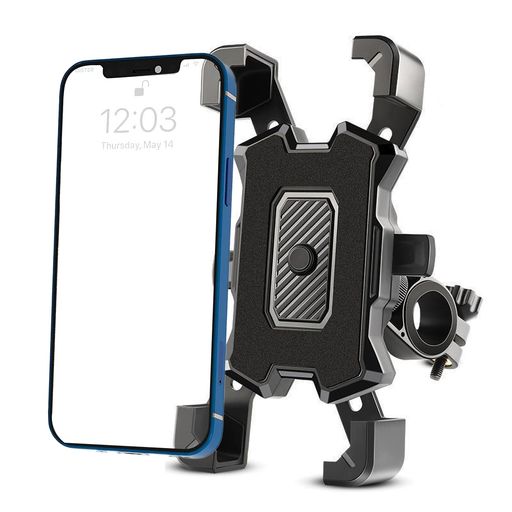 自転車 スマホ ホルダー ワンタッチ固定式 360度回転 防振 脱落防止 角度調整 片手...