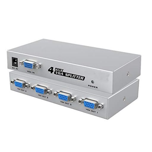 ES-Tune vga切替器 1入力4出力 ディスプレイスプリッタ カスケード対応 可 1080P対応 伝送距離25m DDC機能 金属製シェル 静電気 干渉防止 電源アダプター付属