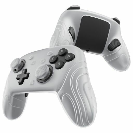 PlayVital Switch2 Pro対応 シリコン製グリップカバー 滑り止め仕様 スイッチ2プロコン対応背面ボタン&サムスティックキャップ&ステッカー付属-サムライバージョン 