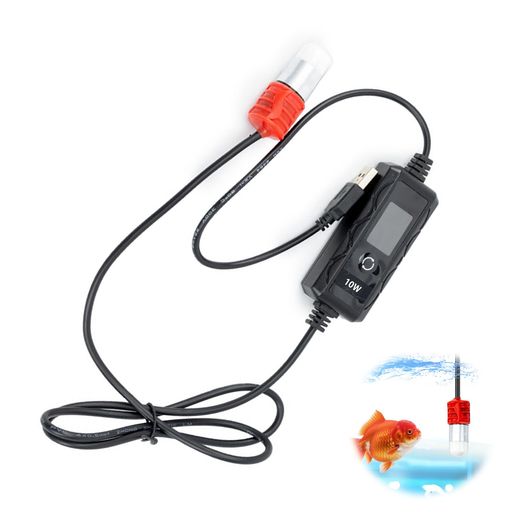 PAVIKE水槽ヒーター小型【10W】水槽 ヒーター 熱帯魚ヒーター USB サーモスタット デジタ ...