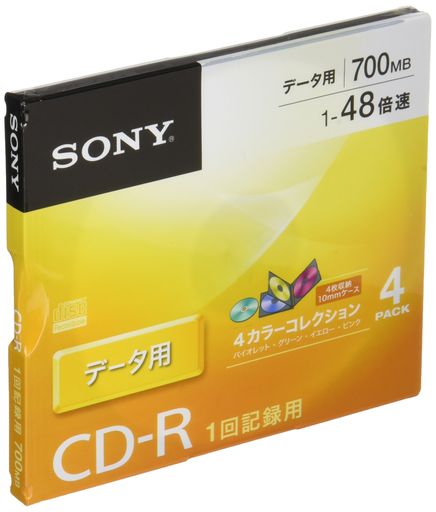 規格:CD-R 種類:PC用 / 48倍速 入数:4 盤面印刷:不可