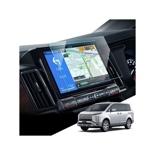 LANTUアルパイン11型デリカd5後期用ナビフィルム11インチ傷防止強化ガラスフィルムEX11NX2S-D5-1-ARビッグX11デリカD:5マイナーチェンジ後ナビ保護フィルム9H硬度指紋防止キズ防止
