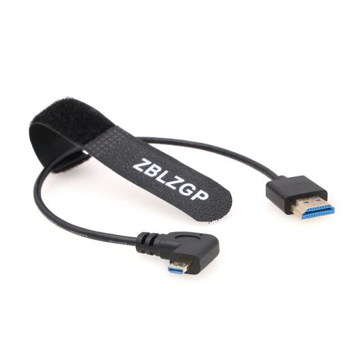 ZBLZGP8K右角マイクロHDMIからHDMI2.1ケーブルブラックマジックポケットシネマカメラ モニター テレビ PS5 アトモスニンジャV ポートキーズスプリッター用デジタルケーブルコード
