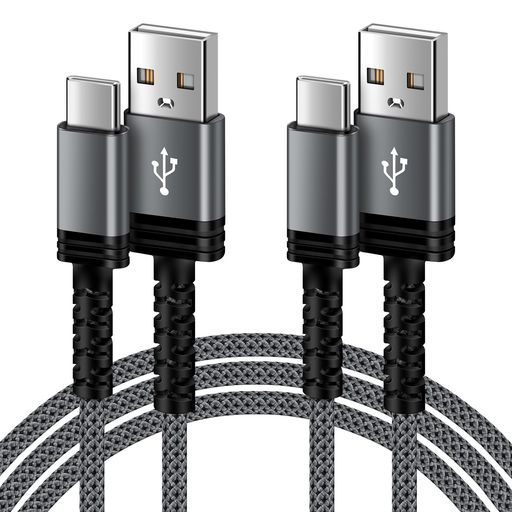 USBケーブルタイプaケーブル【0.9m/2本】type-atotype-cQC3.0対応急速充電高速データ転送ナイロン編みiPhone15/androidスマホ充電コードiPhone16e/15