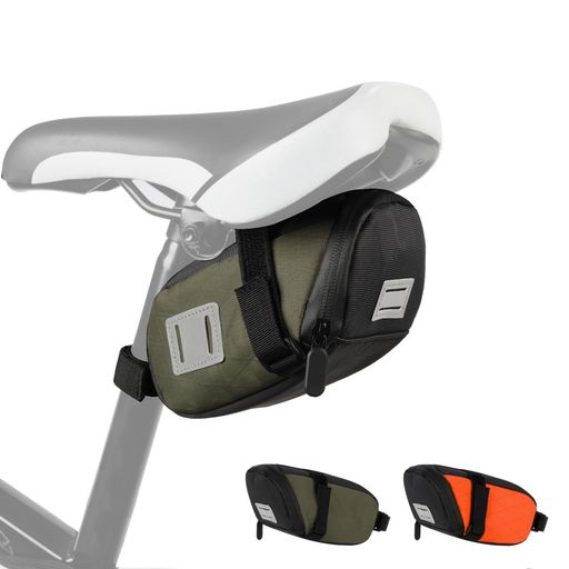 DesingWish自転車用バッグサドルバッグ1.3L容量バイクシートバッグベルクロベルト式ライドシート下バッグ防水防圧自転車収納袋反射耐磨公道車とマウンテンバイクに適用