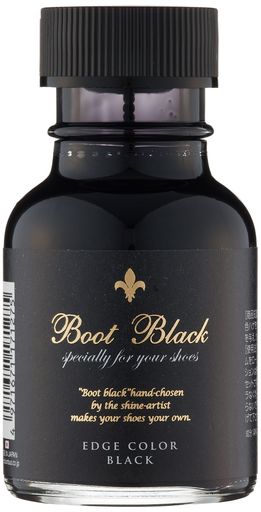 Rakuten - [ブートブラック]ひと塗りで整うコバ専用エッジカラー塗布スポンジ付きブラック70mL