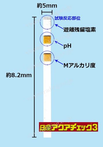 日産化学工業 残留塩素試験紙 アクアチェック3 100枚入