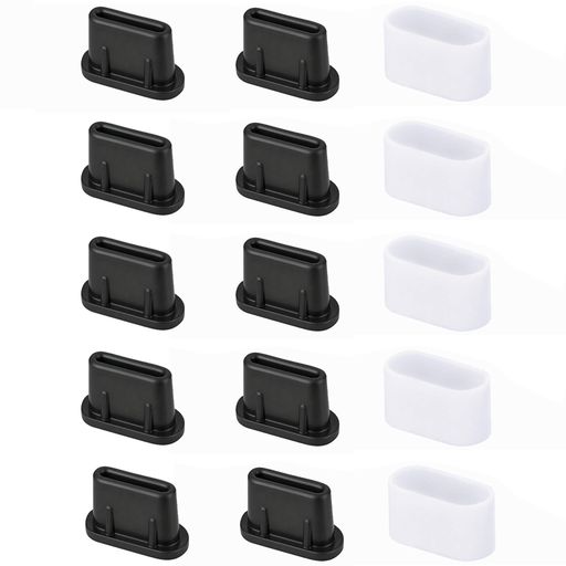 VSuRing USB3.1 Type-C コネクタカバー キャップ シリコン製 メス用 10個 オス用 5...