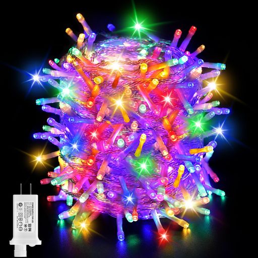 LEDイルミネーションライト ストレート 30M 500球 LEDストリングライト 防水 8点灯...