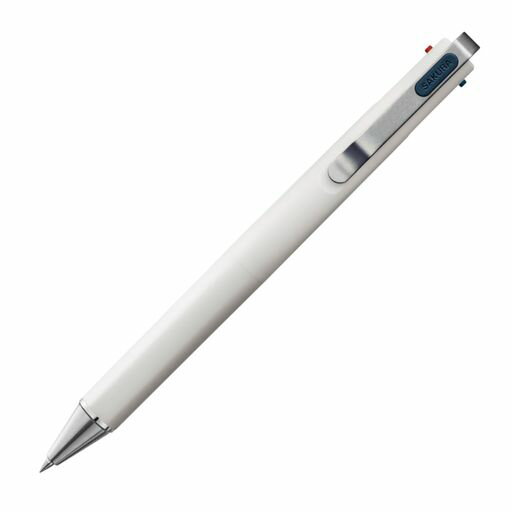 【仕様】黒にこだわる3色ボールペン「ボールサインiD3C」/0.4mm/ホワイトボディ 【インク色】Bパターン(ナイトブラックピュアブラックレッド)。さりげなく個性を表現できる3色。 【特徴1】金属製のクリップ・ペン先、ミニマルなスライダー、丸みのある六角ボディなど、上質感あふれるデザイン。 【特徴2】なめらかな書き心地で疲れにくい水性顔料ゲルインキを使用。細かい文字もはっきり鮮やかに書ける。 【一本あたりサイズ/重さ/材質】14.7xφ1.2cm/13g/軸:ABS、クリップ:ステンレス、スライダー:ABS・エラストマー、先栓:真鍮