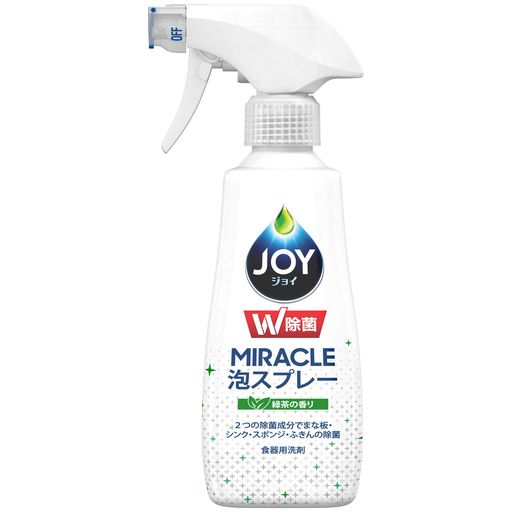 ジョイW除菌ミラクル泡スプレー食器用洗剤緑茶の香り本体275mL1本