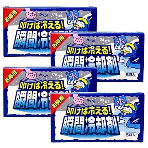 扶桑化学 【セット品】叩けば冷える 瞬間冷却剤 5枚 x4個