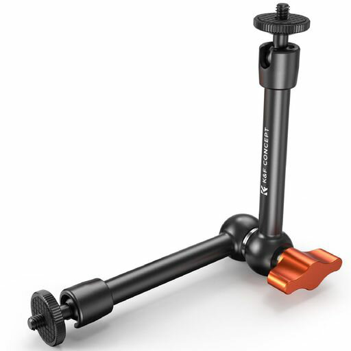Rakuten - K&FCONCEPTマジックアーム9.8インチカメラアーム耐荷重2kg1/4インチと3/8インチネジ穴付き自由な角度調整アルミ合金/ステンレス製動画撮影ライト固定自撮り商品撮影に