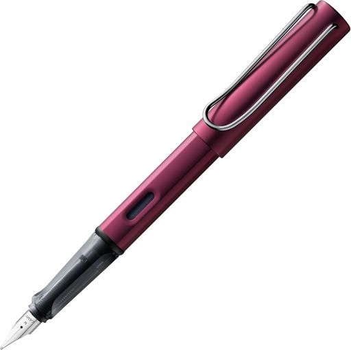 LAMY - LAMY(ラミー)AL-starブラックパープル万年筆-人間工学に基づいたグリップとスチール製のペン先サイズF-軽量アルミニウム製ボディ-LAMYT10ブルーカートリッジ付き-右利き用