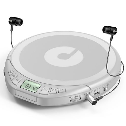Gueray cdプレーヤー ポータブル 小型 語学学習用 持ち運び便利 ESP音飛び防止 A-B...