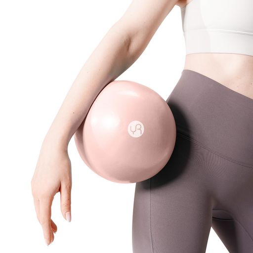 乐天商城 - YURENピラティスボール25cmエクササイズボールヨガボールトレーニングギムニクボール小空気入れストロー付き(ピンク)