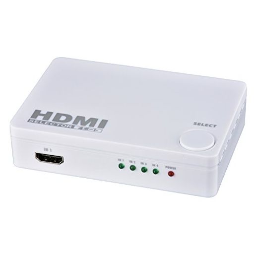 OHM 4ポート HDMIセレクター 白 AV-S04S-W
