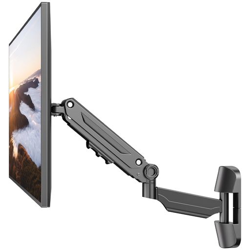 WORLDLIFTモニターアーム壁掛け42インチ対応耐荷重12kgガス圧式シングル液晶ディスプレイアーム360度回転VESA75x75/100x100