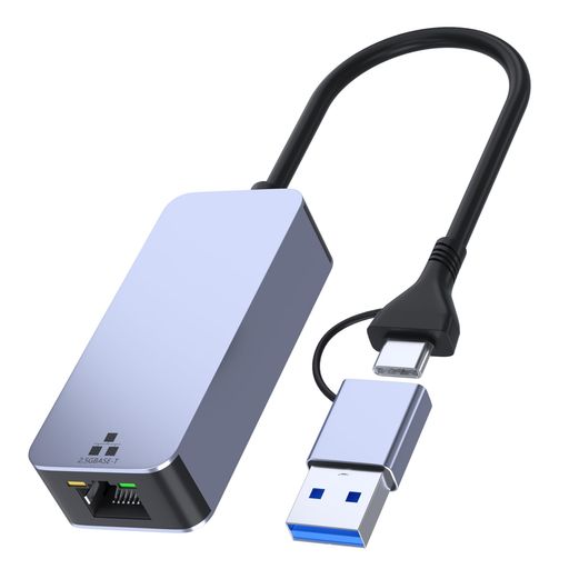USB LAN変換アダプター 2.5Gbps Type-AとType-C両方使える LAN USB変換アダプター 2 IN 1 有線LANアダプター