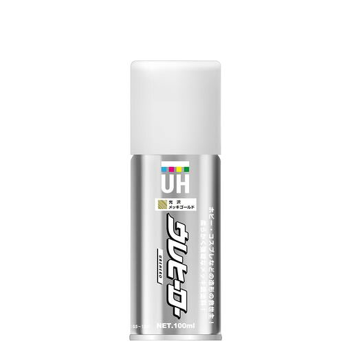 斎藤塗料 ウレヒーロー スプレー 100ml メッキゴールド