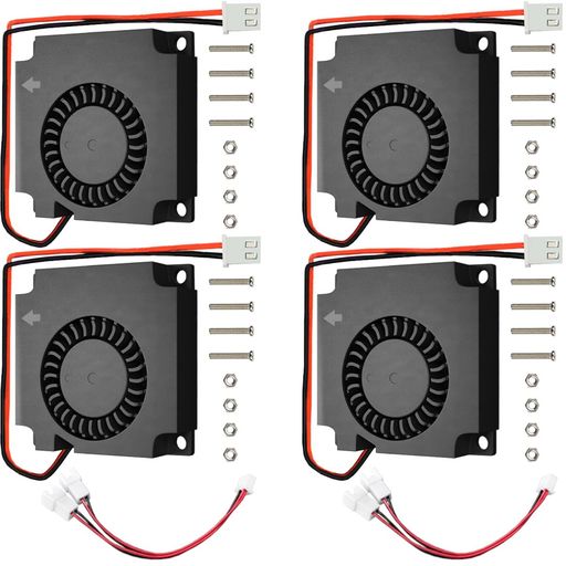 JYUDAUFU 4個 40x10mm ブロワー冷却ファン 4010 DC 24V デュアルボールベアリング...
