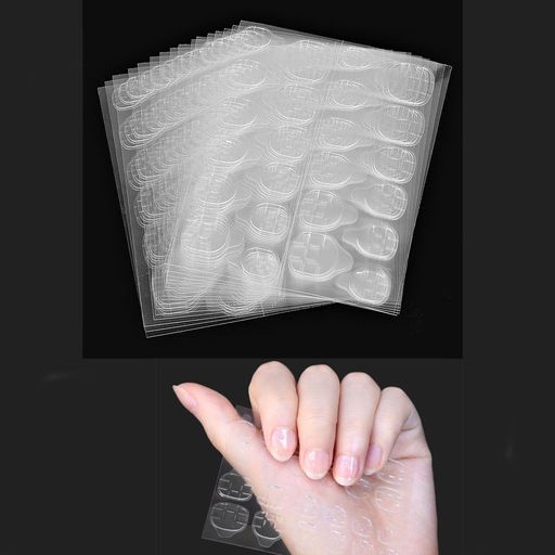 【ネイル両面テープ】ネイルアートパッチ専用の粘着剤で、両面テープのデザインは安定した粘着力を提供し、パッチとネイルをしっかりと接着します。 【高品質の素材】ネイル両面テープは高品質のゼリーのり素材を使用しており、環境に優しく、超薄型、透明、超粘着、無毒、無臭、残留物を除去しません。 【使用方法】1.ネイルシャンプーやアルコールで爪の表面をきれいに拭いてから貼り付けます。2.両面テープを爪の先端の裏側に先に貼り付けてから、爪の根元に先端を合わせます。3. 【広く利用された】釘の先端に功妙な装飾を提供し、ネイルアートに洗練された感覚を加えて下さい。様々なネイルアートのシーンで幅広く使用でき、様々なユーザーのニーズに応えます。 【商品仕様】両面ネイルテープ30枚入り(1シート24枚入り)。6種類のサイズのタブが含まれており、それぞれのタブはそれぞれの爪に適しています、友人や家族と共有するために最も適したサイズを選択してください。