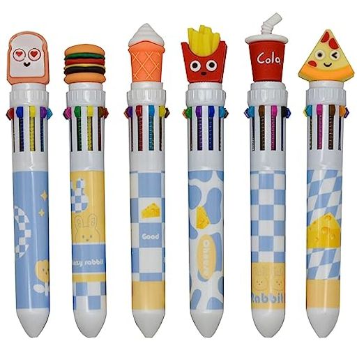 6本セットのおしゃれ多色ボールペン、高品質、ユニークなデザイン,滑らかな書き方 長さ-約16cm、ボール径-0.7mm、素材-プラスチック、6種類、各1本 耐久性、 プレミアムプラスチックシェル、握りやすく、握る手の姿勢を保ち、滑りも防ぎます,長期使用に適しています 可愛い文具、筆記用具系は、カラーバリエーションも豊富に取り揃えております,軽量で持ち運びが簡単,非常に使いやすく 古典的な面白いペン。学生、オフィス用品、ビジネス、誕生日、パーティー、ビンゴ景品、子供たち、女の子などへの最高の贈り物
