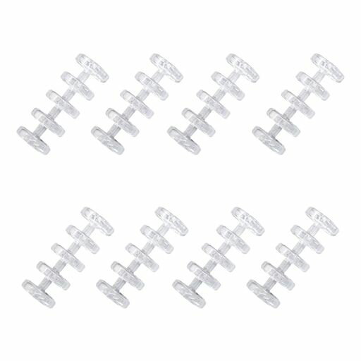 Akkerds 5穴ルーズリーフリングバックル 取り外しが便利 使いやすい A4に適している/A5/B5ステープル/マニュアル/カレンダー/ファイルブック作成 透明 8個入