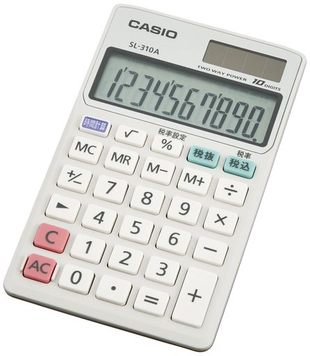 カシオ パーソナル電卓 時間・税計算 手帳タイプ 10桁 SL-310A-N