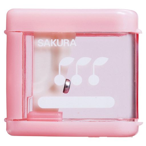 グラファイトペンシル 【本体サイズ】35mmx32mmx19mm 【特長1】削りカスの量がわかる透明ボディ 【特長2】削る・捨てるの2ドア 【特長3】名前欄付き 【本体サイズ】35mmx32mmx19mm
