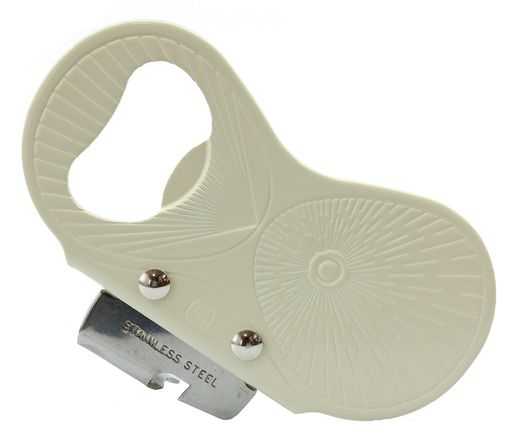 製品サイズ:(約)幅5.2x奥行2.2x全長8.2cm 材質:本体/鉄(メラミン樹脂塗装)、切り刃/ステンレス鋼 原産国:日本