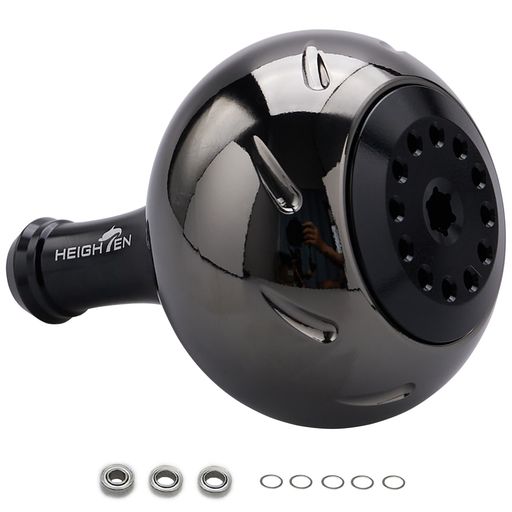 【特徴】直径45mmパワーハンドルノブ、焼き色グラデーション。 【適応機種】ダイワ L タイプ、シマノ B タイプのスピニングリールハンドル、ベイトリールハンドルに適用。 【サイズ】直径45mm、長60mm【重量】ノブ32g【素材】70シリーズ航空アルミ。 【付属】ベアリング(ステンレス素材)3個、ワッシャー 5個。 【保証期間】:60日(付属品を除く)保障付きます。ハンドルノブ対応機種は以下の説明限りではありませんので、何か問題がございましたら、メールでご連絡おねがいいたします。