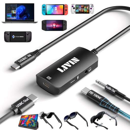 USB C to XREAL One、Air 2 Pro/Rokid/VITURE One/RayNeo Air 2s AR/XR スマートグラス アダプタ【HDMI 4K@60Hz