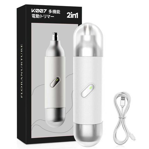 【コンパクトな2 in 1デザイン】ミニサイズで持ち運びに便利な、鼻毛カッター&amp;ひげそり 電動シェーバーの2 in 1設計。通勤や旅行時にもかさばらず、ポケットやバッグにすっきり収納可能。身だしなみの強い味方です。 【高速モーター+浮動式刃】強力高速モーター搭載で、エチケットカッターは素早く確実に過長鼻毛をキャッチ。立体浮動ヒゲトリマーブレードが顔の凹凸や下顎のカーブにしっかりフィット、はな毛カッターで快適なケア。 【安心の安全設計&amp;LEDライト付き】鼻毛切りは鼻腔内壁に触れず、粘膜を傷つけずに処理。鼻毛トリマー先端のLEDライトで暗い場所でもしっかり照らし、見逃しません。安全性と使いやすさを追求。 【TYPE-C充電&amp;水洗可能】髭トリマー&amp;鼻毛カッターは環境に優しいTYPE-C充電式でどこでも充電可能。鼻毛カッターやシェーバーの刀頭は取り外し洗浄可能、いつでも衛生的。 【男性へのベストギフト提案】鼻毛カッター 充電式とシェイバーが1台に集結。スタイリッシュなデザインと実用性で鼻毛カッター好きの男性へのギフトに最適。日常・通勤・旅行にも活躍する逸品です。
