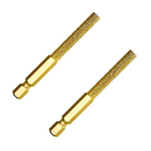 HorizonMega金属磨きダイヤモンドドライバーダイヤモンドビットダイヤモンドヤスリ六角ビット2本セット6mm電動ドリル用研磨ビット金属ヤスリガラスヤスリ電動やすり刃研ぎ穴あけ回転砥石…