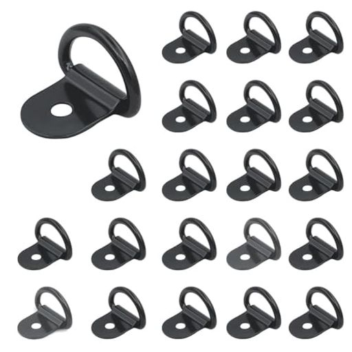 [コンパクトなデザイン] D形バックル寸法は3 mm(D)、内径20 mm(D)、外径25 mm(D)で、スッキリとしたコンパクトなデザイン。 [便利なセット] 20個の車Dリングネクタイアンカーがセットになっており、必要な数を手軽に確保できます。 [多目的な利用] バイク、クワッド、オートバイなど、あらゆるサイズと重量の貨物を確実に固定するためのロジスティックタイダウンに最適。多様な用途に対応。 [腐食と錆からの保護] ステンレス鋼製で仕上げたタイダウンリングは、耐腐食性と錆びに強く、長寿命の使用を保証。 [堅牢な構造] Dリング固定アンカー。張力は最大100 kgで、表面取り付けボルトでしっかりと安定。