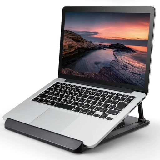 乐天商城 - エレコムノートPCスタンド折りたたみ回転式折りたたみ時サイズ:幅258x奥行280x高さ30mm耐荷重:10kgブラックPCA-LTSR8BK