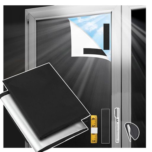 solaay遮光シート真っ黒窓遮光シート日除け窓断熱シートUVカット夏紫外線遮断目隠しシート窓ガラス日よけシート黒夜遮光フィルム日除けシート夏対策(1.45x2m2枚セット)