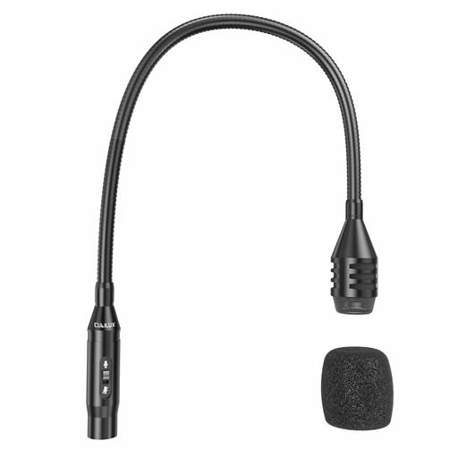 CubiluxXLRグースネックマイク約48cm単一指向性ダイナミックマイクミュートスイッチ搭載オーディオミキサー 会議 演台 DJ用