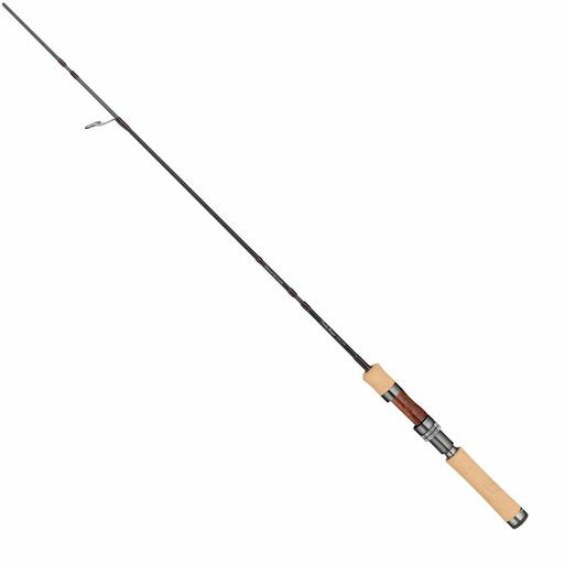 ロッド全長:5'0フィート/継数:4本(マルチピース・並継)/仕舞寸法:42cm/自重:80g/パワー:ライト(L) 適合ルアー:MAX7g/適合ライン:MAX6lb/スピニングリール対応モデル 搭載機能:「ガイドSiCリング(ALL)」「ラバー製エンドグリップ」「ウッドマテリアルリールシート」「コルクグリップ」「ダブルナット」「グラスマテリアル(#1)」「カーボンマテリアル(#3)」 適合ルアー:ミノー、スピナー、スプーン、バイブレーションなど/アクション:レギュラー/メインターゲット:ネイティブトラウト モデル品番:【S50L/G-P4】/シリーズ名:【トラウティアフェリーク】......トラウトと「もっと手軽に、もっと真剣に」向き合うためのスタンダードネイティブトラウトロッド!!