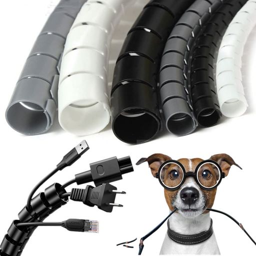 ケーブルカバー ケーブル収納カバー 長約さ3m ペット 猫 犬 噛む防止 配線カバー ...