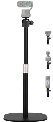 デスクトップウェブカメラスタンド、18インチの高耐久ウェブカメラ三脚ホルダー。Insta360 Link 2 pro/Link 2C pro/Link 2C/Link PTZ 4KウェブカメラとX6 X5 X4 X3 X2アクションカメラに対応。
