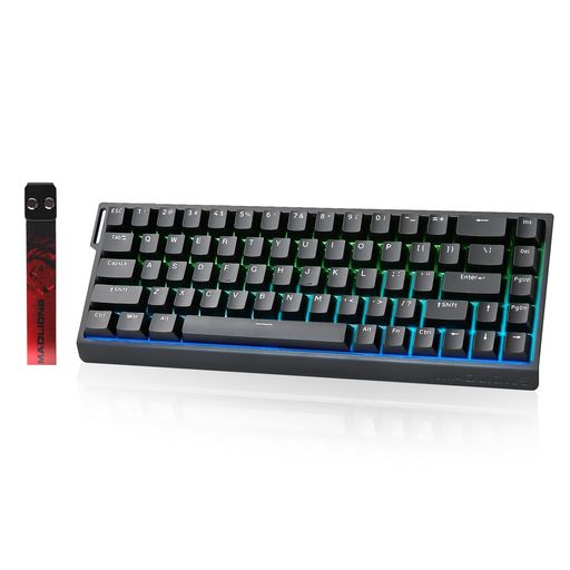 YUNZII x MADLIONS MAD68 HE 有線式 磁気スイッチ メカニカルゲーミングキーボード 60%配列 ホール効果 磁気スイッチ 作動点調整可能 PBTキーキャップ RGB ホットスワップ 8K Hz ポーリングレート (ブ…
