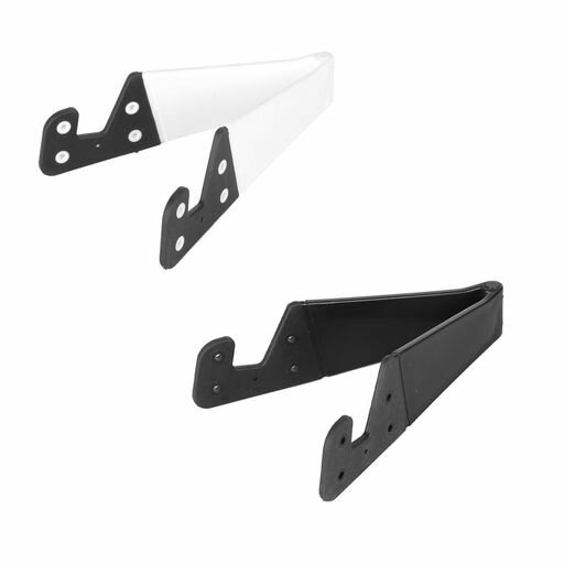 樂天商城 - ミニ スマホスタンド V字型ス タンド 折りたたみ式 軽量小型 携帯スタンド キックスタンド 卓上用 持ち運び 2個セット(黒 + 白)