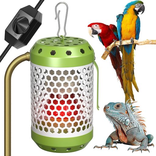 小動物用ヒーター 100W セラミックヒーター 保温電球 安全防護カバー付 鳥 インコ ...