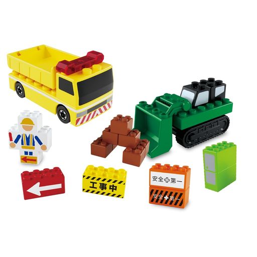 タカラトミー(TAKARATOMY)トミカ・プラレールブロック工事現場セットおもちゃ3歳以上