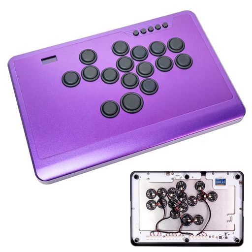 Classic - TIKITAKAFTGEliteエリート版レバーレスコントローラー0.5mmの超速発動霞軸アルミニウム合金フレームアクリルパネルフラッグシップ版高度なカスタマイズが可能ですForPS4/PS3/PC/Switch(パープル)