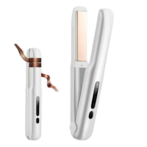 コードレス ヘアアイロン 2WAY 18mmプレート カール&ストレートコードレスアイロン...