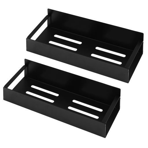 WIFUMEマグネットラック冷蔵庫キッチンラック2個セットバスルームマグネットスパイスラック棚マグネット収納冷蔵庫ラック洗濯機収納(ブラック)